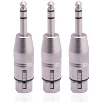 6.35mm 1/4 Inch to XLR Microphone Adapter, Stereo 6.35mm Male to XLR Female Audio Connector for Mixer