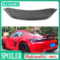 Real Carbon Fiber Rear Trunk Lip Wing Spoiler for Porsche 718 Boxster & Cayman 2016-UP