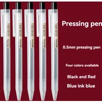 0.5mm Press Gel Pen Blue/Black/Dark Blue/red Ink MUJIs Refills Rod Handle Ballpoint School Office Student Writing Stationery