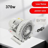 Compact 370W Side Channel Blower 250x250x260mm, 80m³/h 120mbar Vacuum Pump with Quiet 55dB Operation – 220V for Industrial and Commercial Use