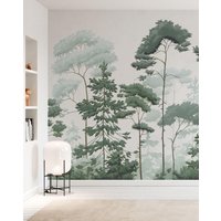 custom European Green cream color Forest Mural wallpaper living room Landscape wall Painting Background Decorative 3d Wallpaper