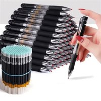23Pcs Retractable Ballpoint Pens Large Capacity 0.5mm Ballpoint Pen Black/Red/Blue Replaceable Refill School Writing Supplies