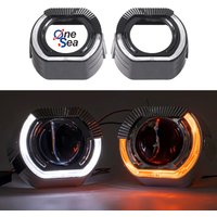 Akcesoria do dekoracji reflektorów 2,5 cala 3 cale Zintegrowana osłona LED Angel Eyes do soczewek projektora Osłony reflektorów samochodowych