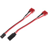 2x T Plug Deans to FUTABA JR Connector Adapter Male/Female Cable Lead 125mm