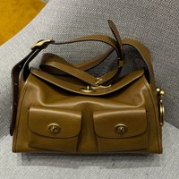 Vintage Turnlock Haversack Bags For Women Luxury Designer Handbags Purses 2026 New In PU Lock Multiple Pockets Underarm Shoulder