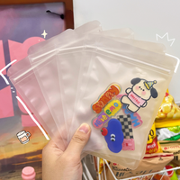 10 Pcs Matte Self Sealing Bag Matte Bone Bag Transparent Food Packaging Bag Candy Sealing Bag Fruit Tea Sealing Bag