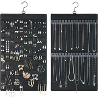 Double Sided Wall Mounted Jewelry Bag Jewelry Display Felt Earrings Storage Bag Necklace Ring Jewelry Organizer Package