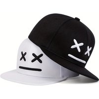 Unisex XX Smiling Face Embroidery Hip-hop Hats Spring Autumn Outdoor Adjustable Casual Baseball Caps Sunscreen Hat