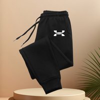 Men's casual jogging pants with elastic waistband and drawstring - comfortable sports and casual pants with simple printing