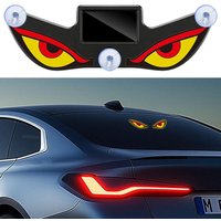 1Pc LED Dynamic Expression Neon Light, Car Solar Devil Eye Light, Rear Window Anti-Rear-End Warning Light 2026 NEW Style