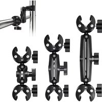 AliExpress VORTNGLE Camera Double Clip Crab Clamp For GoPro Motorcycle Bicycle Handlebar Clip Bracket For Insta360 One X4 Sports Camera Accessories