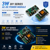 Hi-Link New 3W 5V HLK-3LS05 High-efficiency AC DC Power Module 3.3V 5V 9V 12V 15V 24V ACDC Converter 110V 220V 240V