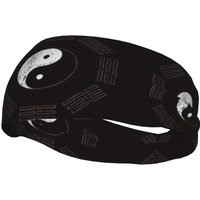 Yin Yang I Ching Pattern Headband Black Retro Feng Shui Hair Accessory Sweatband for Women Men Daily Outdoor Wear