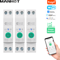 Tuya WiFi Smart Circuit Breaker MCB 1P+N 16A Switch Energy Meter Kwh Metering Monitoring Circuit Breaker Timer Relay Alexa