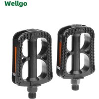 AliExpress WELLGO-Ultralight Double DU Aluminium Pedals, Mountain Bike, Fixed Gear, Threaded Bearing Pedals, Bicycle Accessories