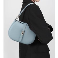 First-layer cowhide bag women 2025 design fashionable high end genuine leather crescent moon cross-body shoulder underarm