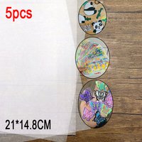 5PCS shrink plastic paper DIY Fun Thermal Heat Shrink Film Translucent Sheets Blank Shrink Art Film plastic sheets tool RSP001