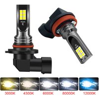 2Pcs H8 H11 LED Bulb H16 JP 9005 HB3 9006 HB4 Led Lamp Super Bright Car Fog Lights Day Driving Running Light 12V 24V 6000K White