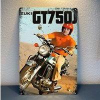 Gt750j Motorcycle Metal Poster - Collectable Tin Sign