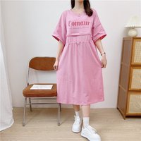 2023 nouvelle maternité O cou coton robe d'allaitement maternité robe d'allaitement pyjamas maternité allaitement robe à manches courtes