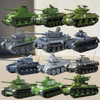 Tank III L tank M4A3 SHERMAN MEDIUM TANK Classic Model Series Assembly Building Block Combined Model Tank Model Hand-built Toy