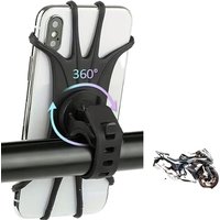 AliExpress NONE Universal Motorcycle Bicycle Phone Holder 360 Degree Rotation Silicone Handlebar Mount Stand for iPhone Samsung Xiaomi
