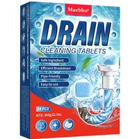Drain Cleaning Tablets Sink Unblocking Tablets Drain Unblocking Tablets Suitable for All Sink Types 15g Each Safe for Pipes