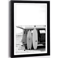 A4 13x18cm 6x8 Black Photo Frame With Nordic Poster Canvas Painting Beach Sea Palm Leaf Boat Horse Picture Frame Poster Frame