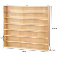 Wooden Toy Car Display Case Wall Mount Showcase Protection Durability Display Shelf