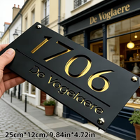 Customizable size acrylic door plates Hotel door plates Surname door plates Silver door plates Door plate production