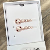 10pcs Cat Eyes Fake Toenails Blingbling Glitter Square Press on Toenails For Pool Party Holiday Wear