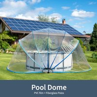 Dome De Piscine Inflatable Above Ground Steel Wall Frame Swimming Pool Abdeckung Round Canopy