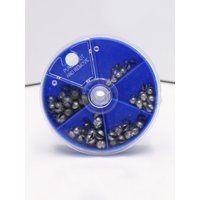 205pcs Fishing Lead Sinker Set Split Shot bite Lead Weight Fishing Tackle Carp Fishing Sinker Open Lead Pendant With Blue Box