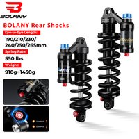 BOLANY Mountain Bike Rear Absorber 550lbs Spring Suspension Motorcycle Shock DH MTB Bicycle Rear Shock 190/210/230/240/250/265mm
