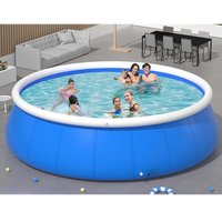 168 cm, 180 cm, 183 cm, and 240 cm Round Inflatable Pools, Perfect for Family Outdoor Water Fun and Everyday Leisure Activities