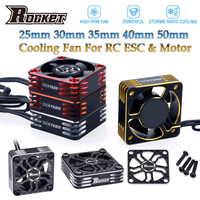 2PCS SURPASSHOBBY ROCKET Aluminum Cooling Fan 25/30/35/40/50mm Heat Dissipation Cover for ESC RC Crawler 1/10 1/8 Motor RC Car