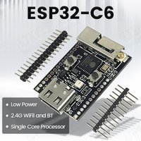 Wifi6 ESP32C6 Development Board with Crystal Oscillator RGB LED 4MB FLASH Low Power RISC-V 32-Bit ESP32-C6 N4 BT Wifi Module