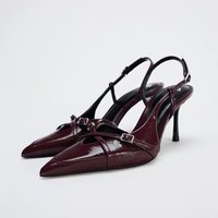 2026 New Women's Sandals Fashionable Buckle Designer Summer Elegant Pointed Toe High Heels Outdoor Banquet Open-Heel Shoes