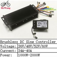 AliExpress NONE 1000W-2000W 36V-60V E-Bike 3-mode Sine Wave Controller 40A with S866 LCD Meter (Protocol 2) for 36V/48V/52V/60V Electric Scooter