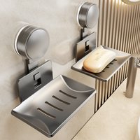 Toilet Drain Box Wall-mounted Bathroom Soap Storage Rack Household Soap Box No-Drill Suction Cup Storage Rack Soap Storage Rack