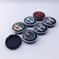 4Pcs 56mm Wheel Hub Black Caps for Alfa Romeo GTAM Giulietta GT Mito Brera Giulia- Car Wheel Logo Hub Cover Modification Decora