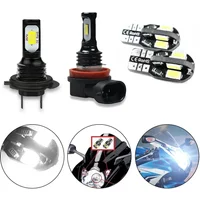 LED Headlight High Intensity 4Pcs LED Headlight Parking Light Bulbs Set White For Suzuki GSXR 600 750 2011 2020