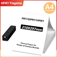 HPRT A4 Thermal Paper 210mmx297mm Quick-Dry Paper Compatible With MT610 M08F Portable Printer For Photo PDF Document Printing