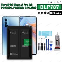 100% New High Quanlity BLP787 Battery For OPPO Reno 4 Pro 5G PDNM00 PDNT00 CPH2089 Replacement Batteries+Free Tools