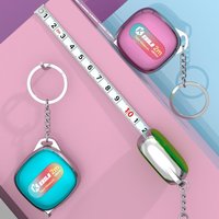 2M Keychain Tape Measure Retractable Mini Metric Ruler Portable Body Measuring Sewing Craft Tool