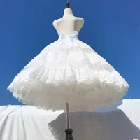 MAGOGO Lolita Petticoats Women Violent Boneless Soft Veil Gorgeous Fluffy Long Skirt Wedding Crinoline Autumn Winter Underskirt
