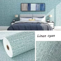 2.8/10m 3D Thicken Self-Adhesive Thermal Insulation Wallpaper Linen Plain Color Decor Wall Stickers Renovation Anti-Collision