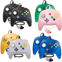 2PACK for N64 Mini Controller Wired Remote GamePad Upgraded 3D Joystick Controller for Classic N64 System Console