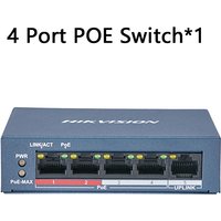 Original Hikvision DS-3E0105P-E 4 Port 300m Long Range 6KV Surge Protection Fast Ethernet Unmanaged POE Switch