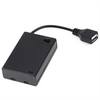 1pcs Safe And Durable 3AA Battery Case With USB Port For Building Blocks LED Light Kit With Switch